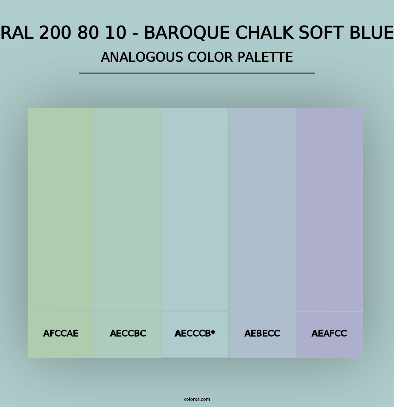 RAL 200 80 10 - Baroque Chalk Soft Blue - Analogous Color Palette