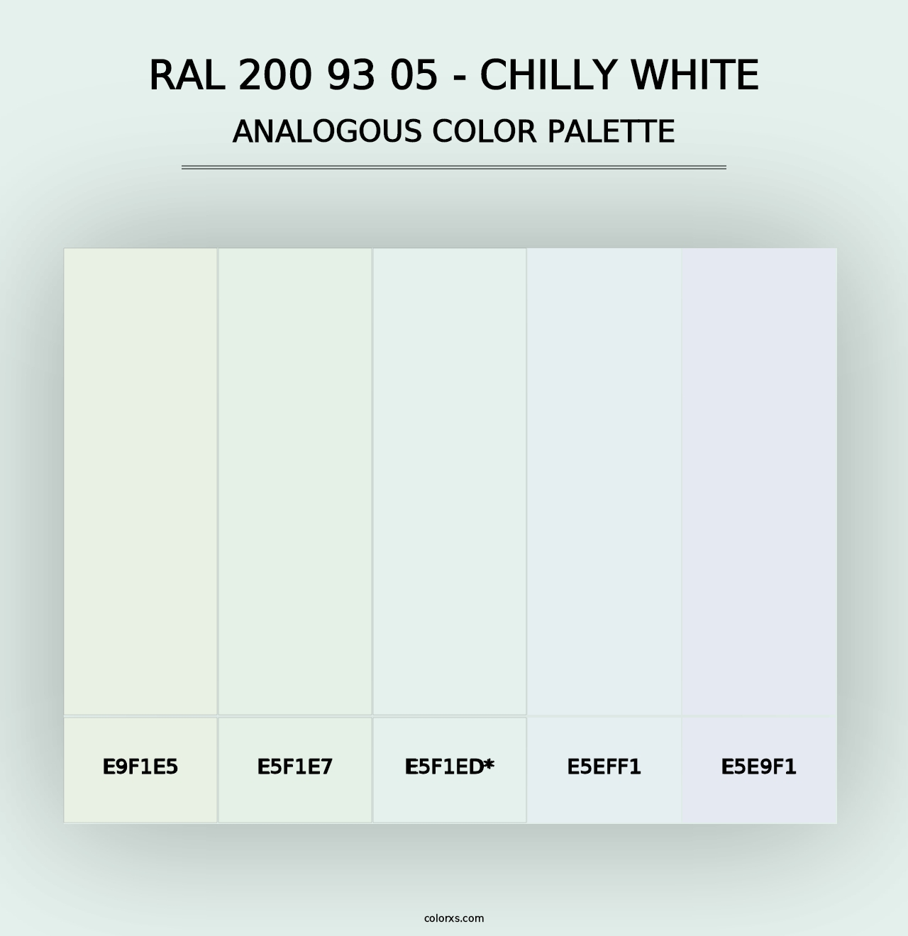 RAL 200 93 05 - Chilly White - Analogous Color Palette