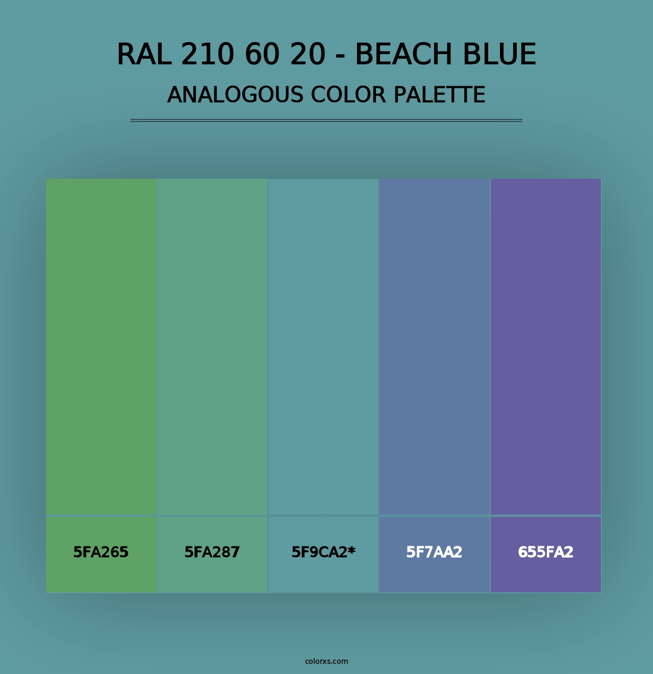 RAL 210 60 20 - Beach Blue - Analogous Color Palette