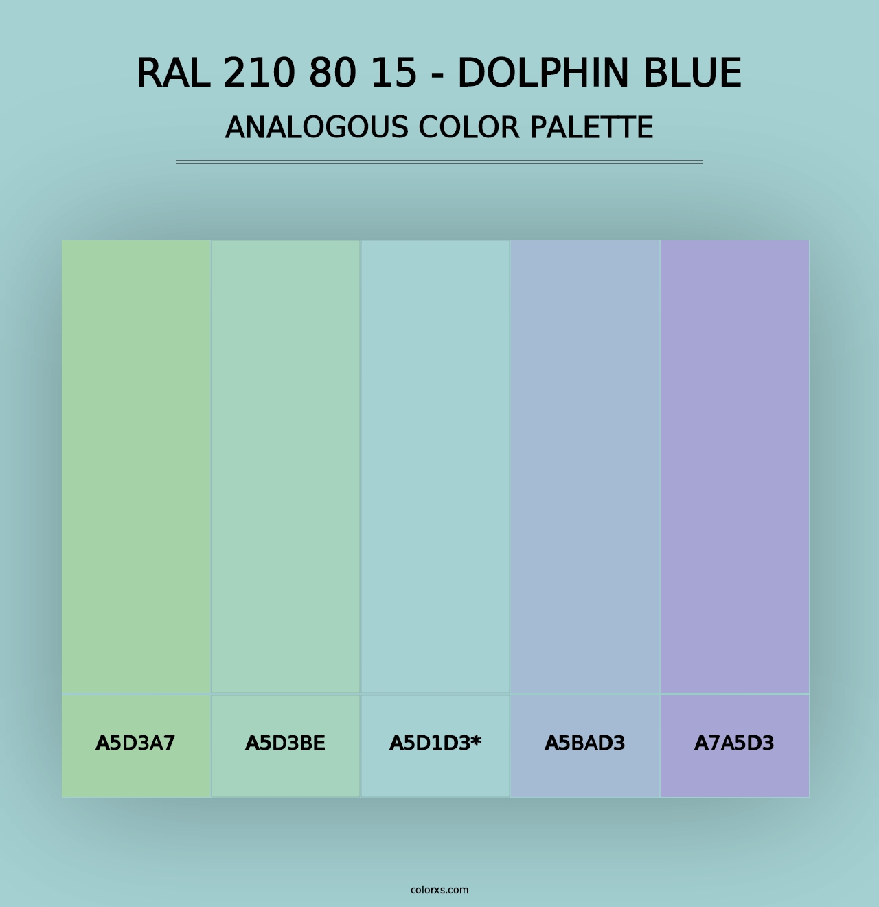 RAL 210 80 15 - Dolphin Blue - Analogous Color Palette