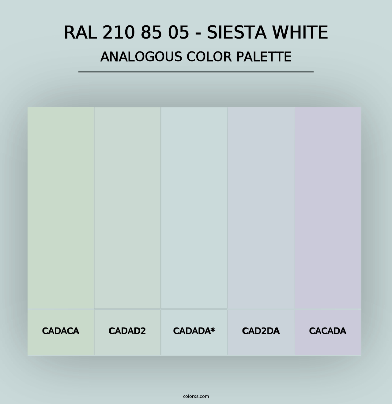 RAL 210 85 05 - Siesta White - Analogous Color Palette