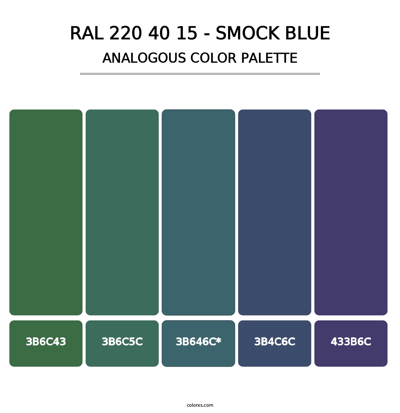 RAL 220 40 15 - Smock Blue - Analogous Color Palette