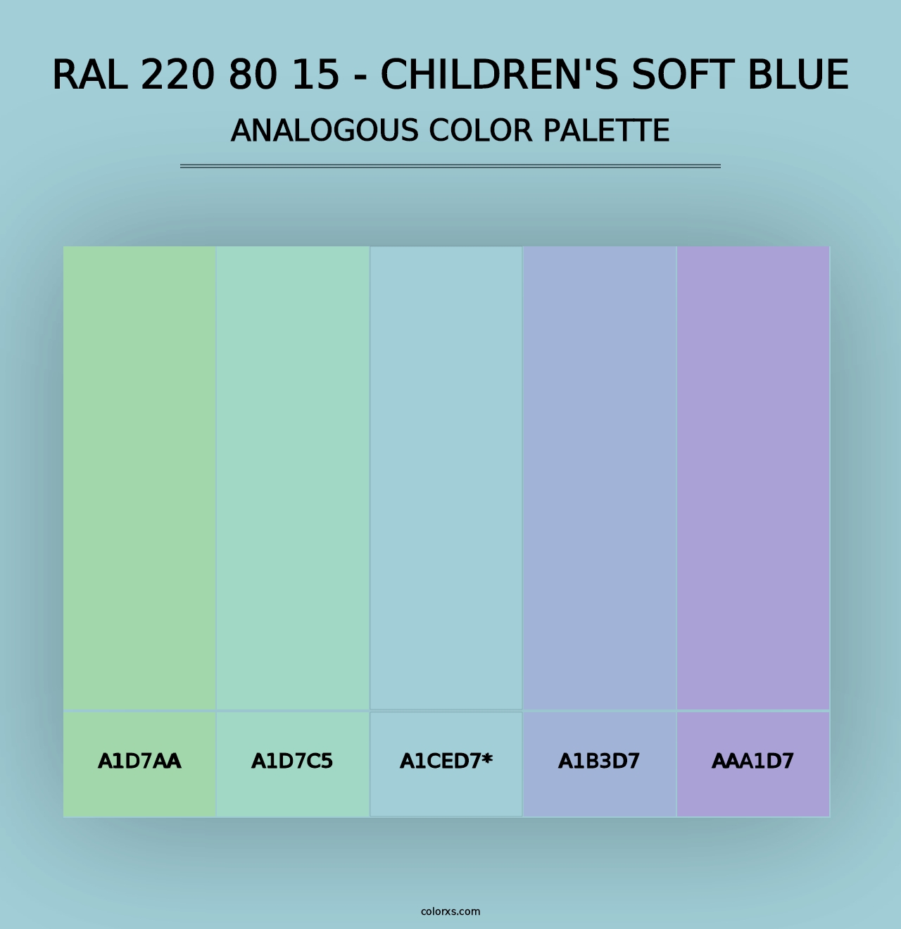 RAL 220 80 15 - Children's Soft Blue - Analogous Color Palette