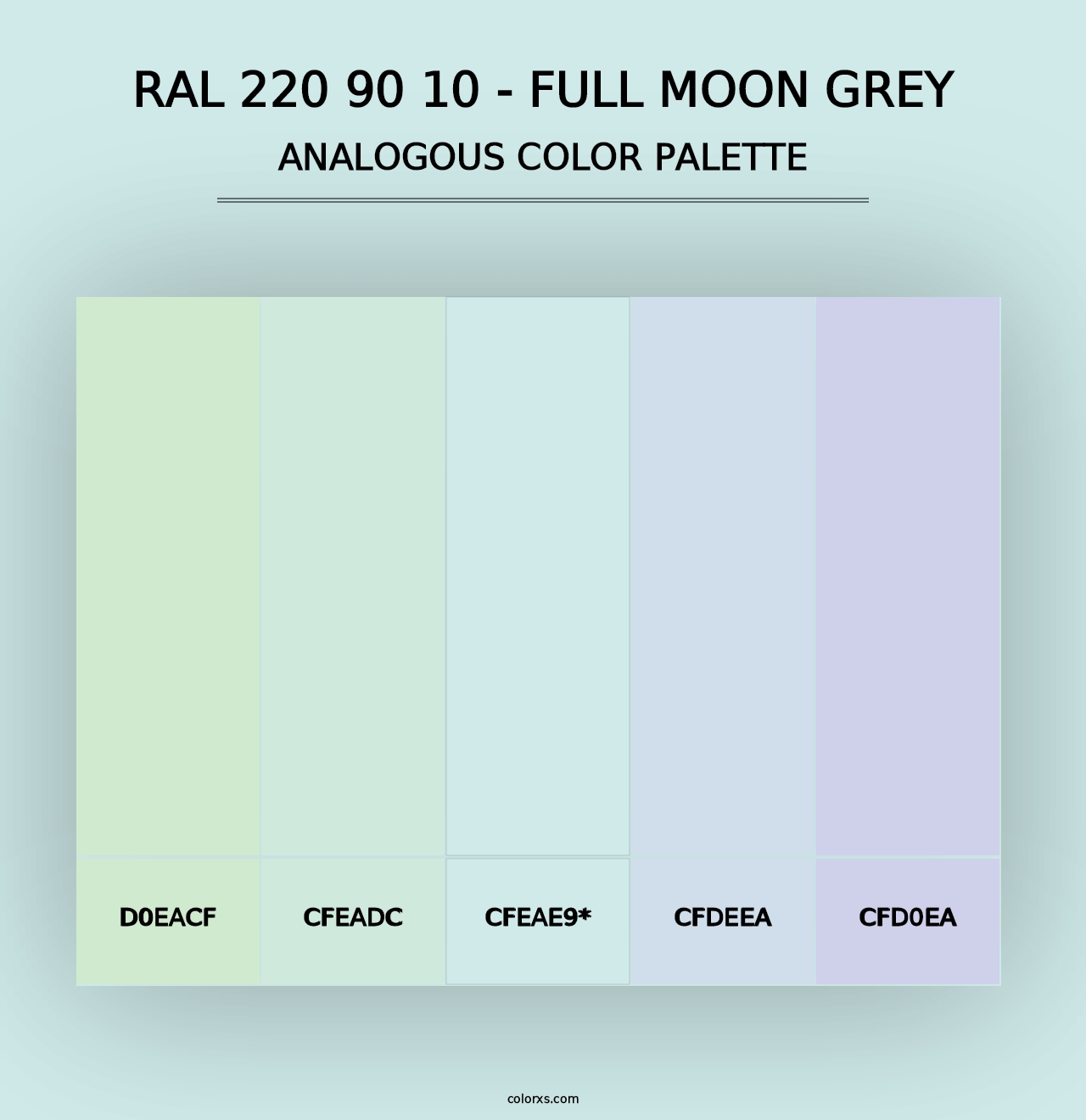 RAL 220 90 10 - Full Moon Grey - Analogous Color Palette