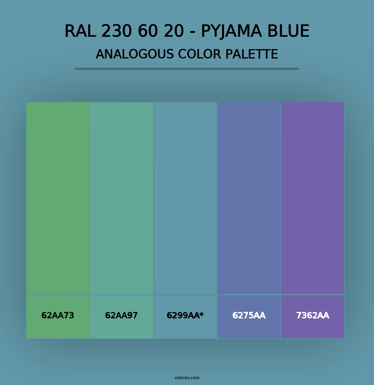 RAL 230 60 20 - Pyjama Blue - Analogous Color Palette