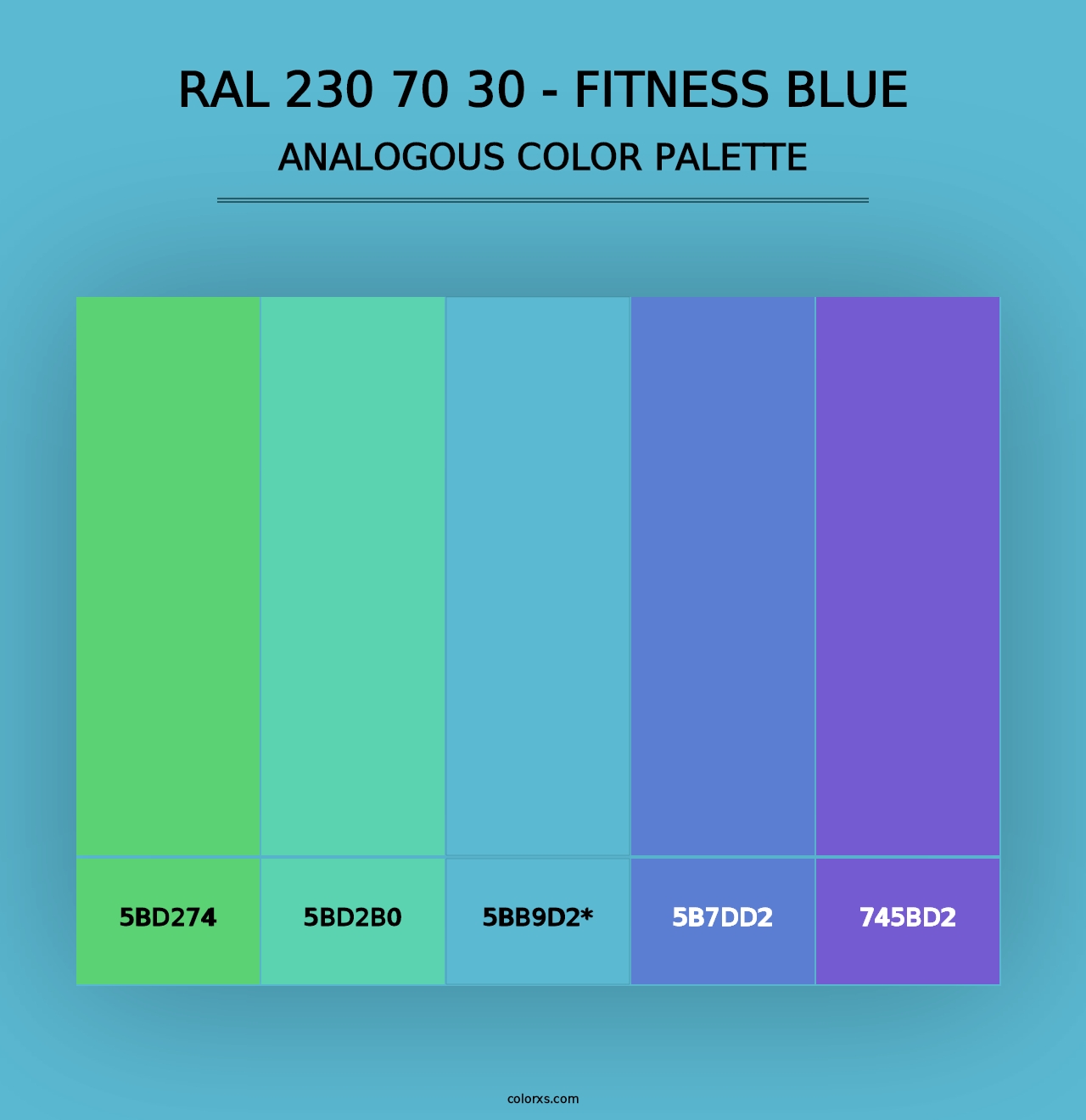 RAL 230 70 30 - Fitness Blue - Analogous Color Palette