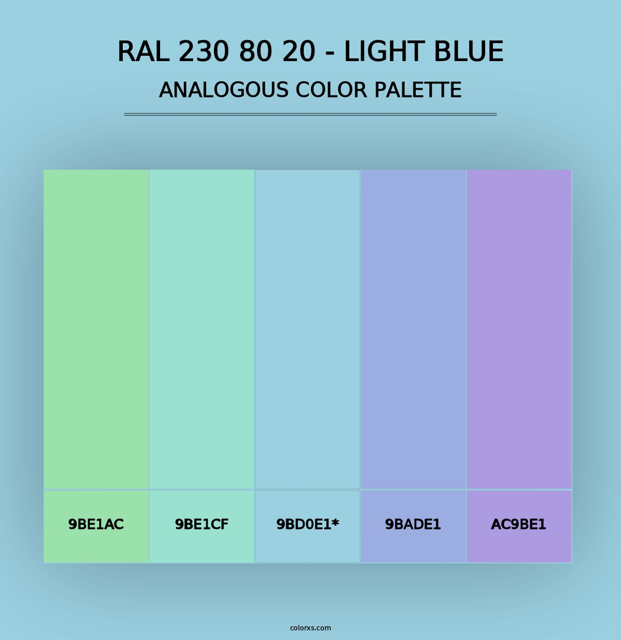 RAL 230 80 20 - Light Blue - Analogous Color Palette