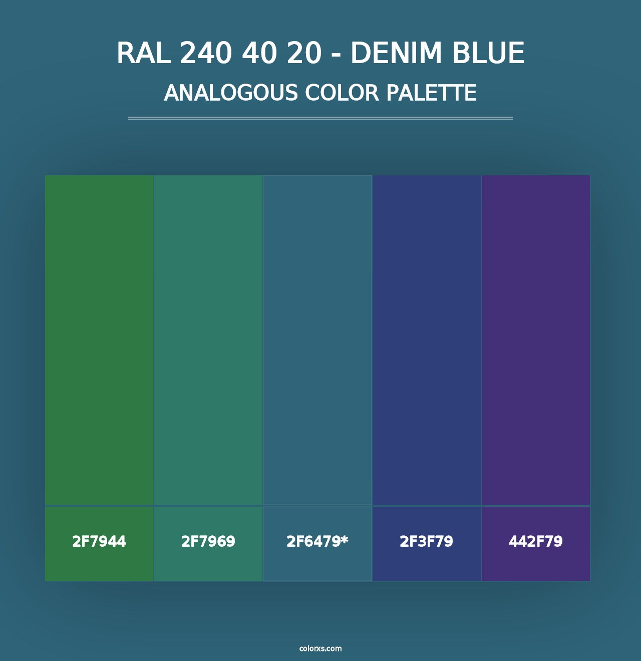 RAL 240 40 20 - Denim Blue - Analogous Color Palette