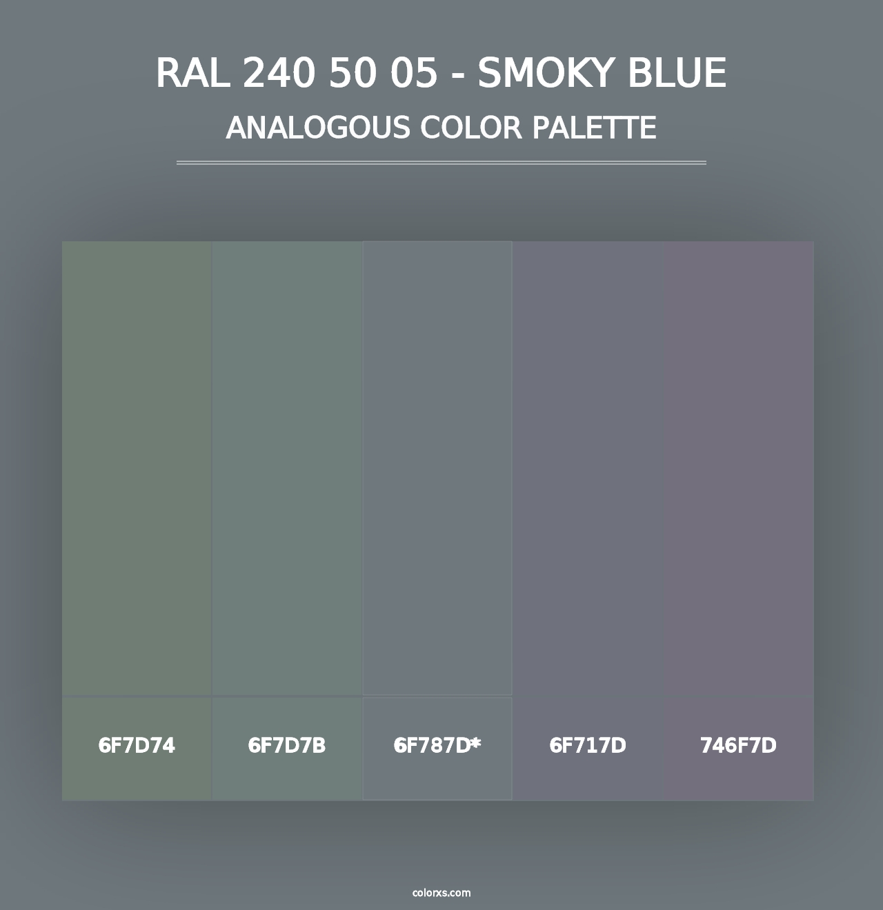 RAL 240 50 05 - Smoky Blue - Analogous Color Palette