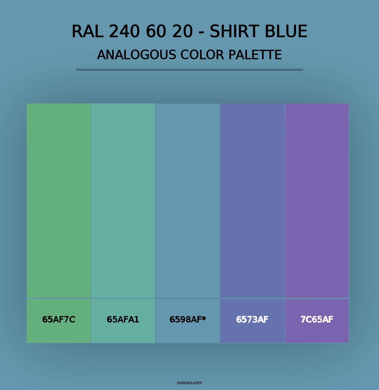 RAL 240 60 20 - Shirt Blue - Analogous Color Palette