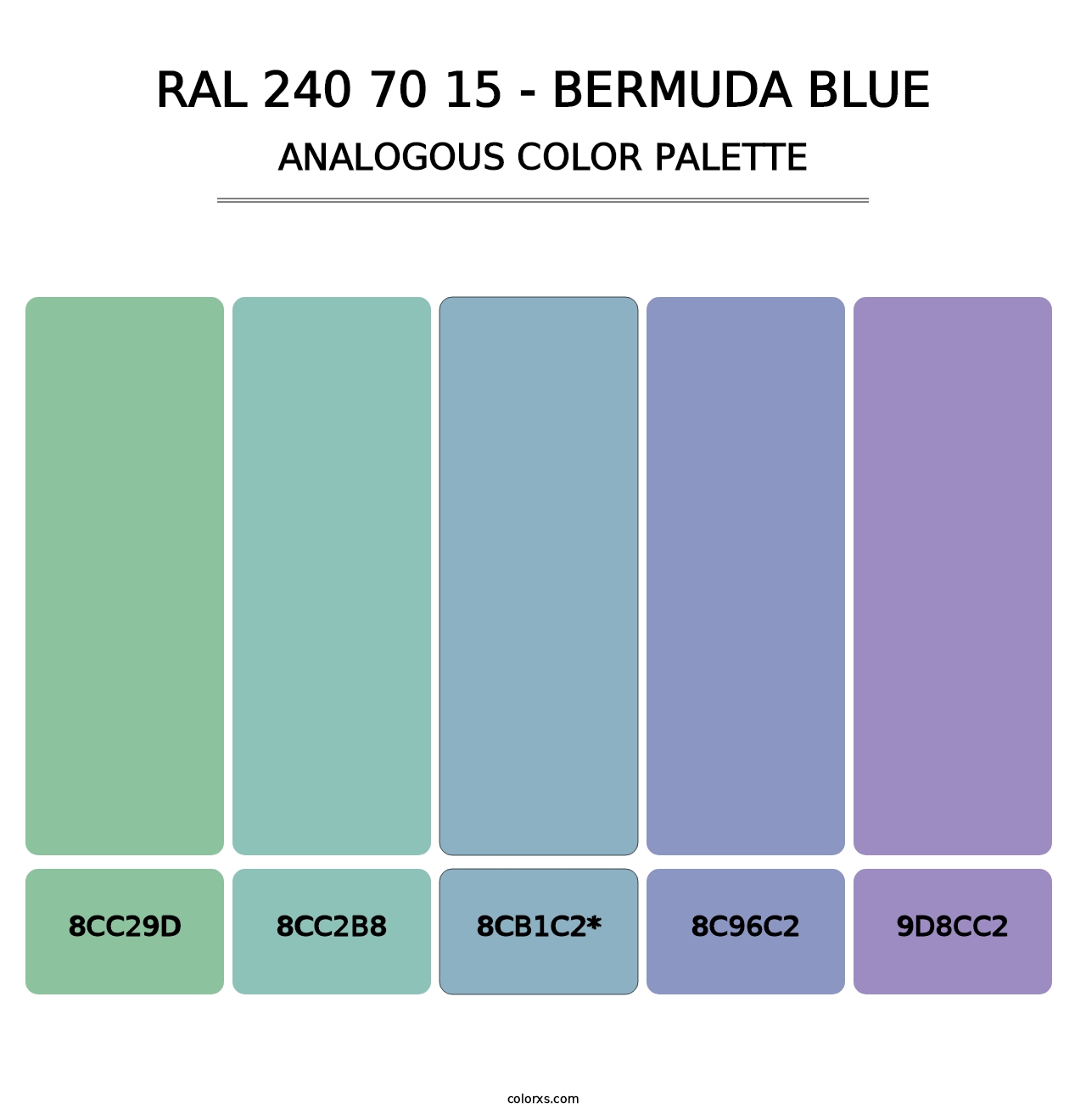 RAL 240 70 15 - Bermuda Blue - Analogous Color Palette