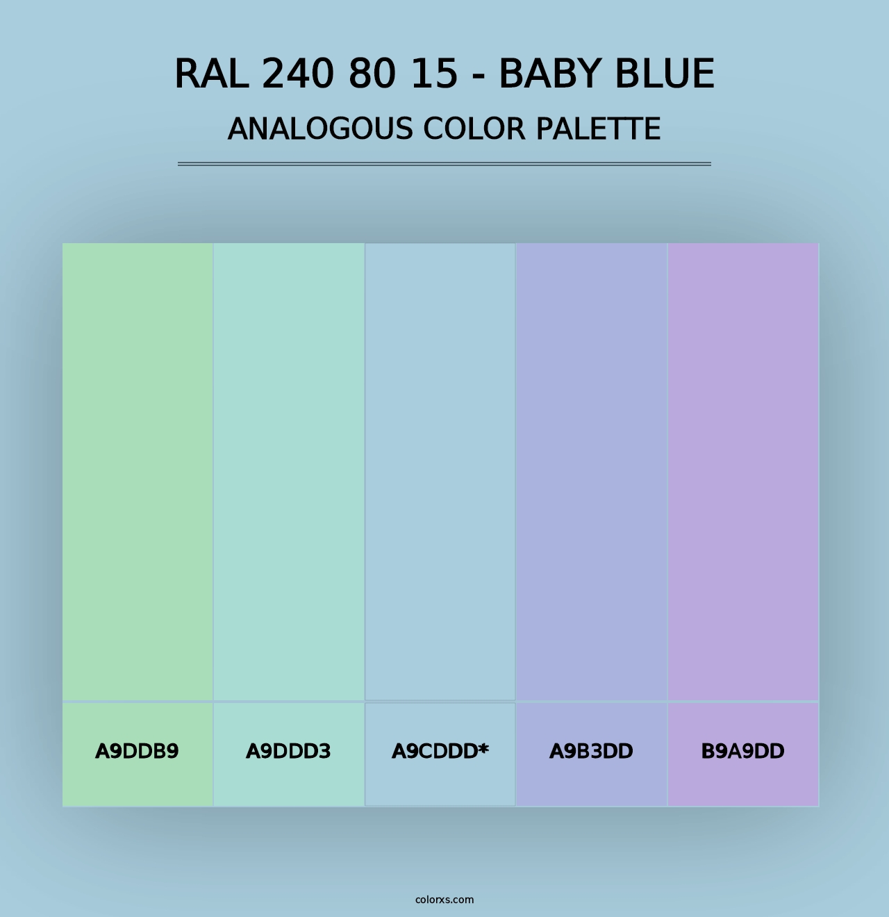 RAL 240 80 15 - Baby Blue - Analogous Color Palette