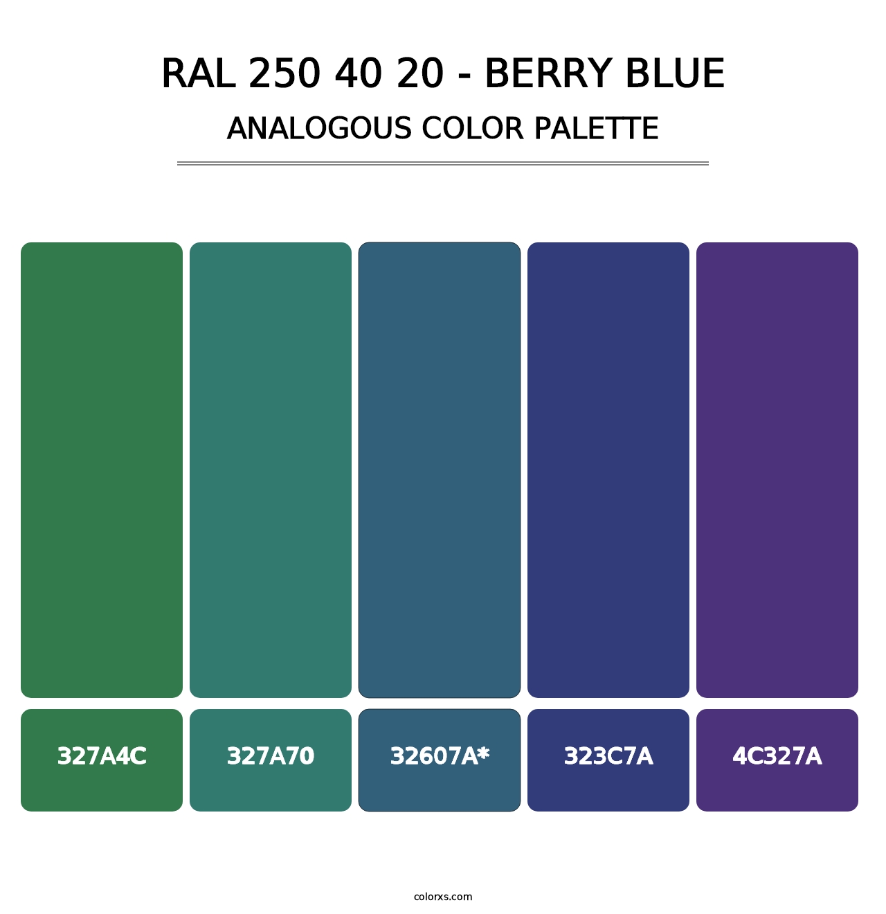 RAL 250 40 20 - Berry Blue - Analogous Color Palette