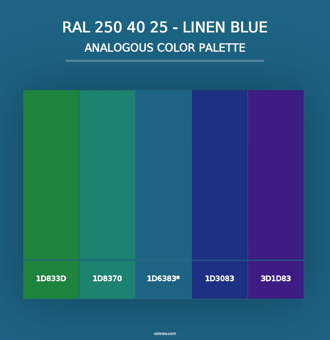 RAL 250 40 25 - Linen Blue - Analogous Color Palette