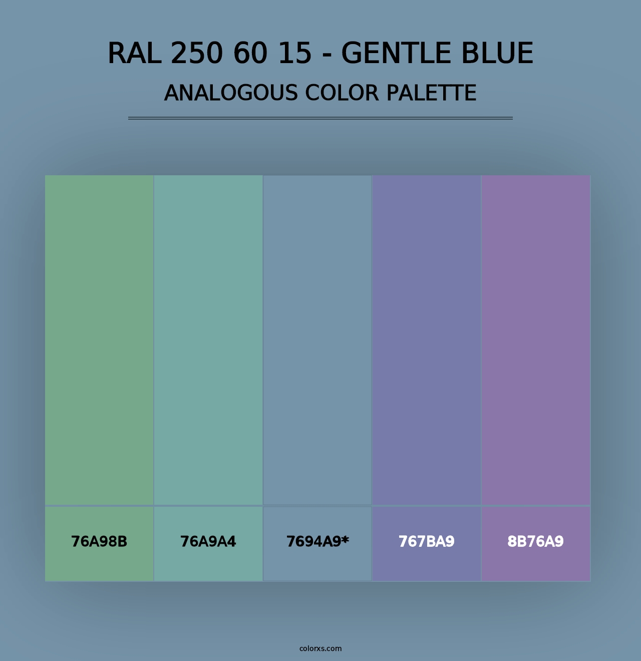 RAL 250 60 15 - Gentle Blue - Analogous Color Palette