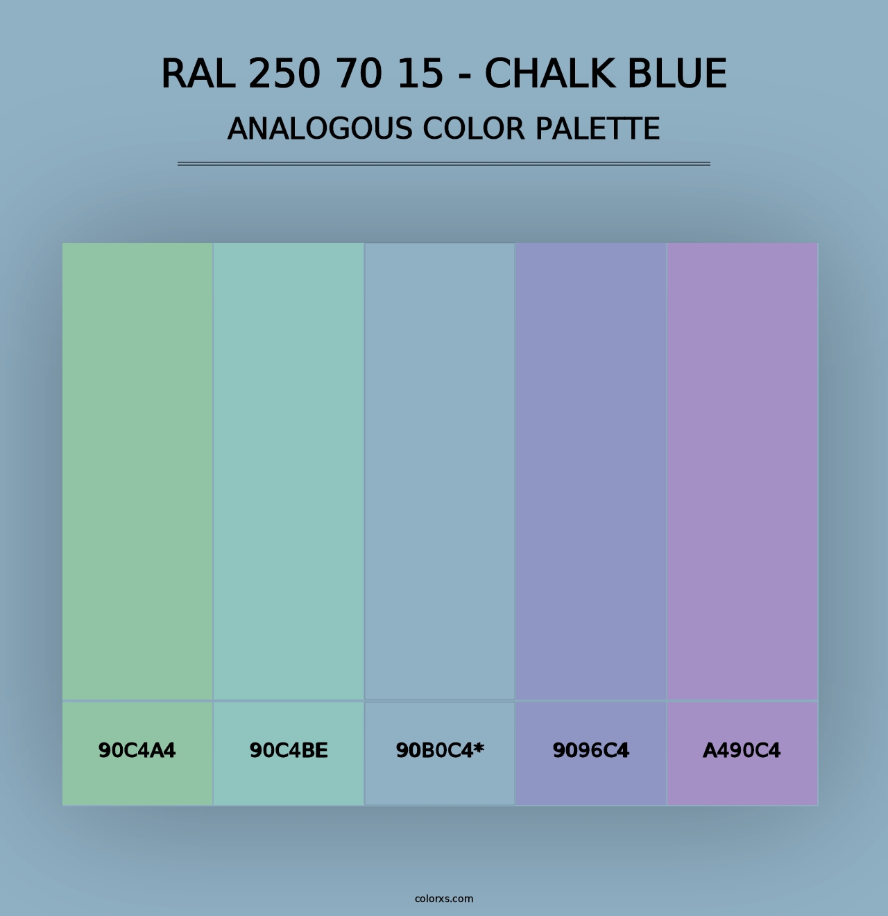 RAL 250 70 15 - Chalk Blue - Analogous Color Palette