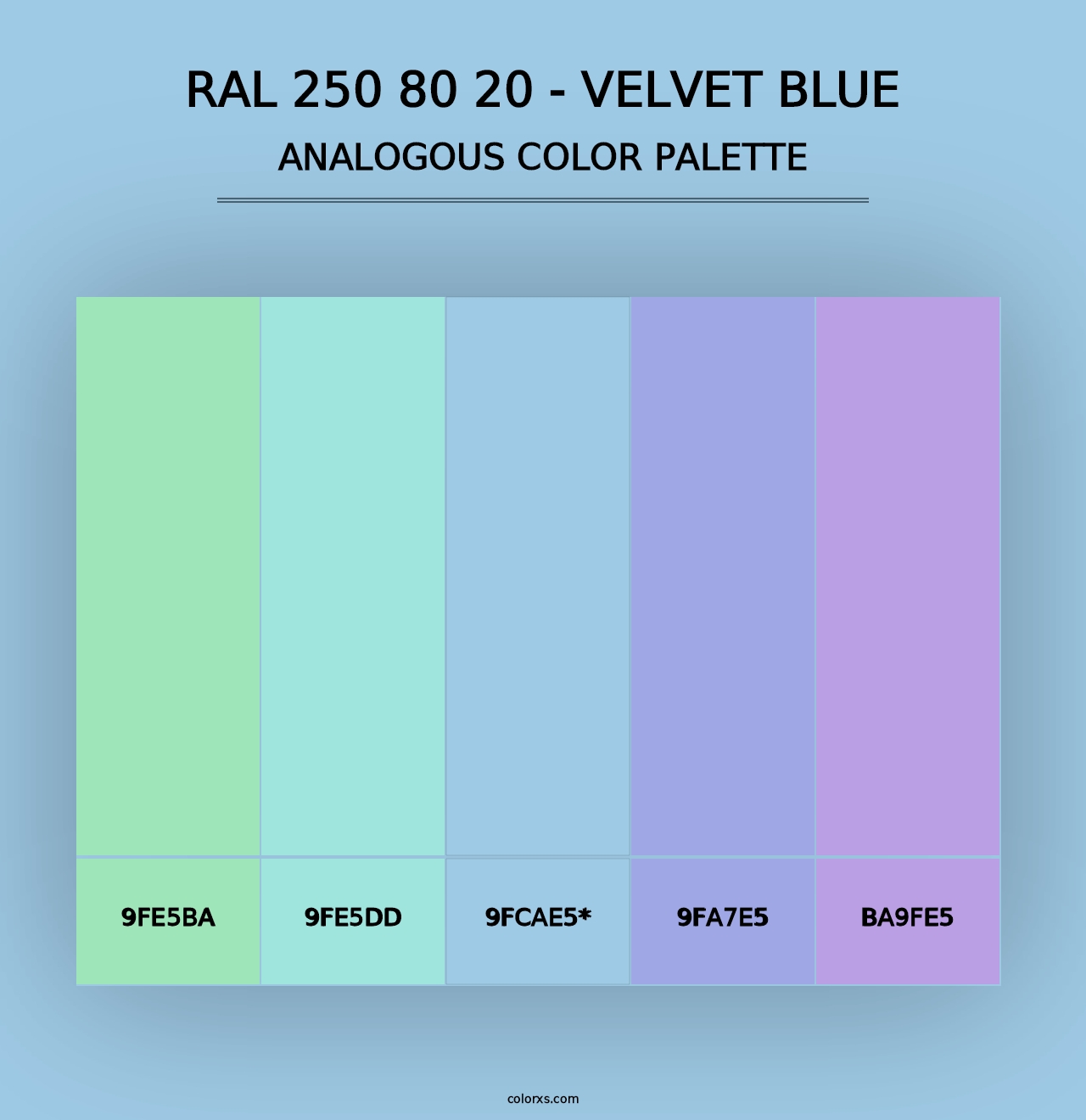 RAL 250 80 20 - Velvet Blue - Analogous Color Palette