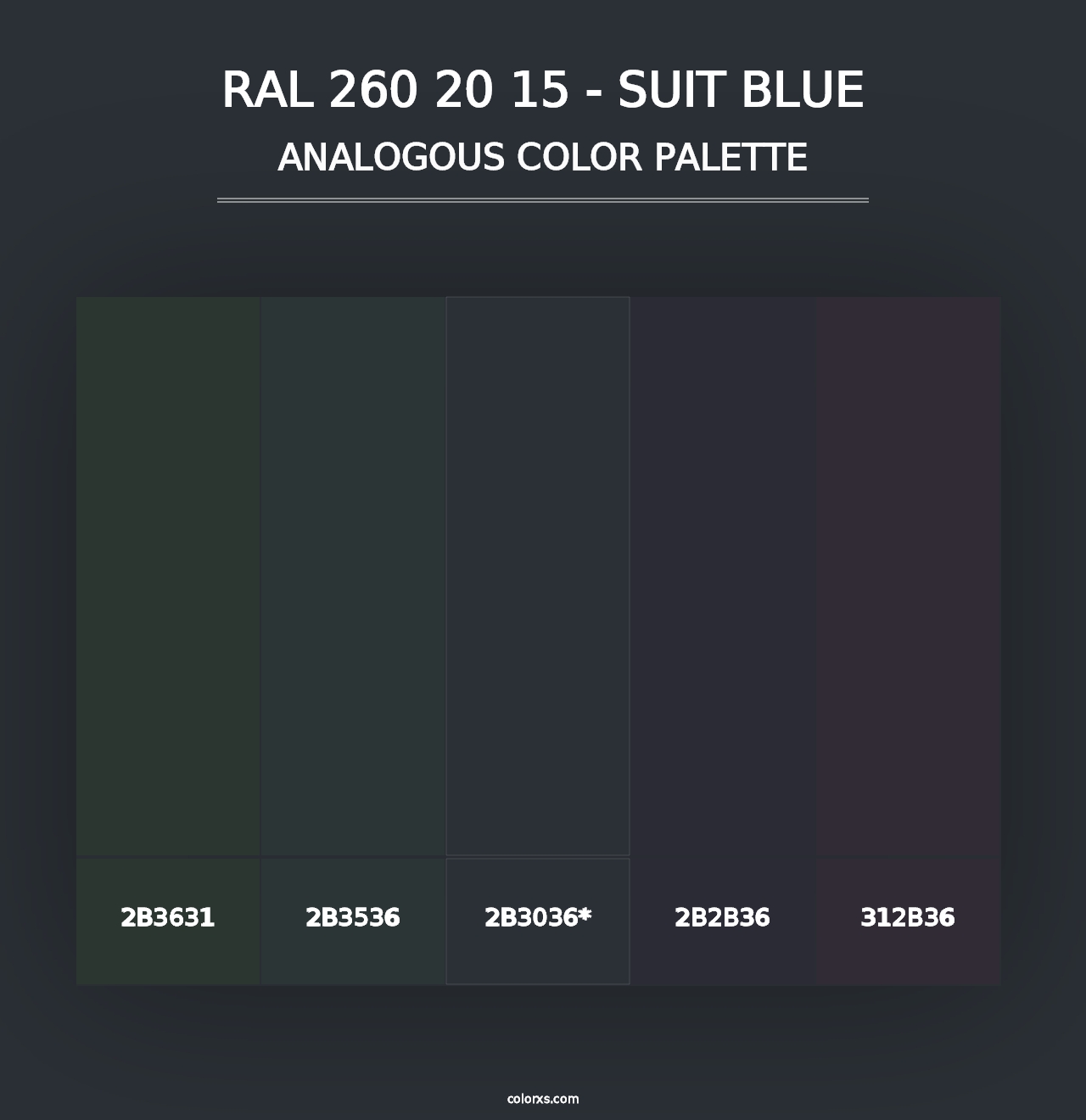 RAL 260 20 15 - Suit Blue - Analogous Color Palette