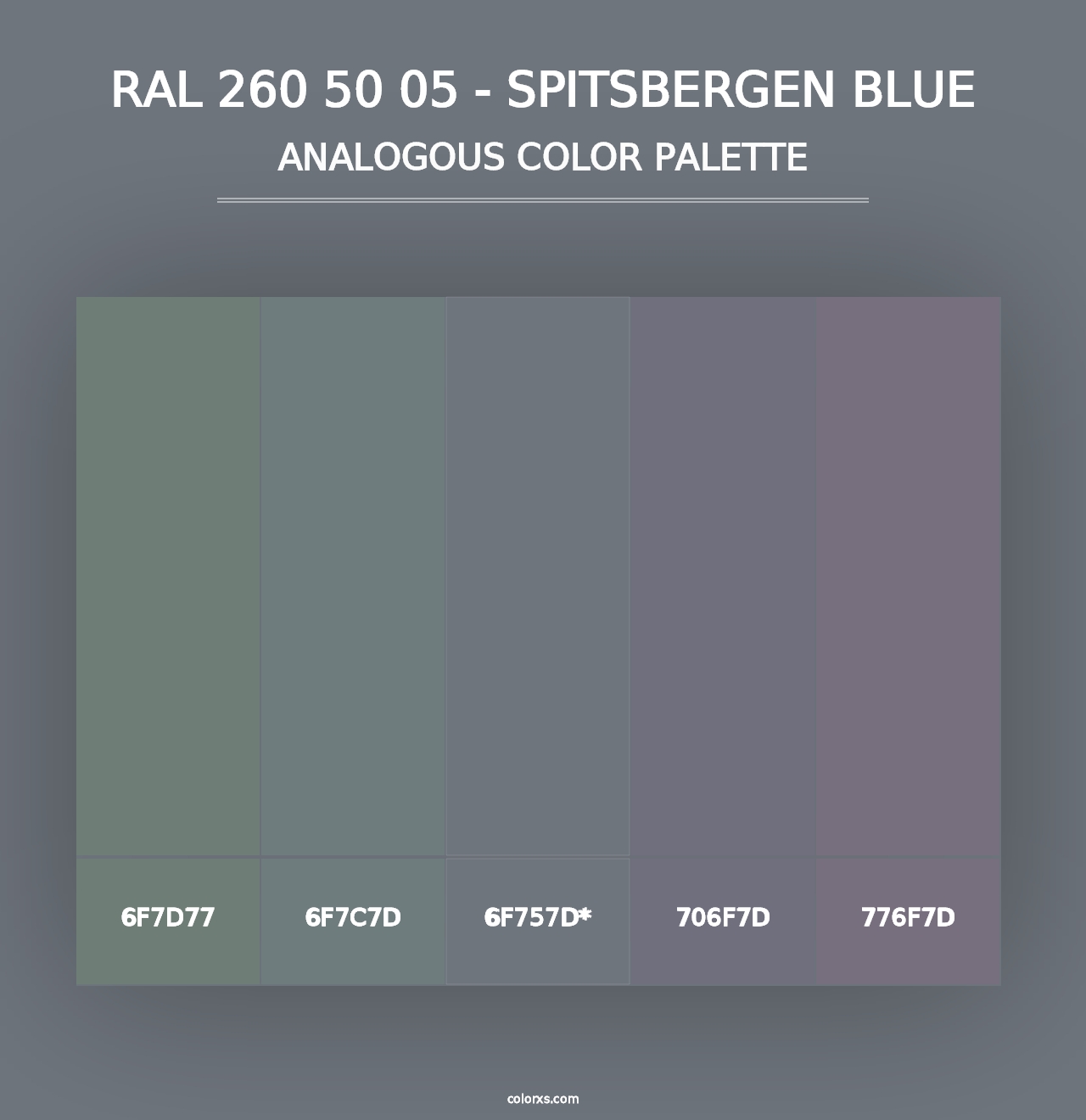 RAL 260 50 05 - Spitsbergen Blue - Analogous Color Palette