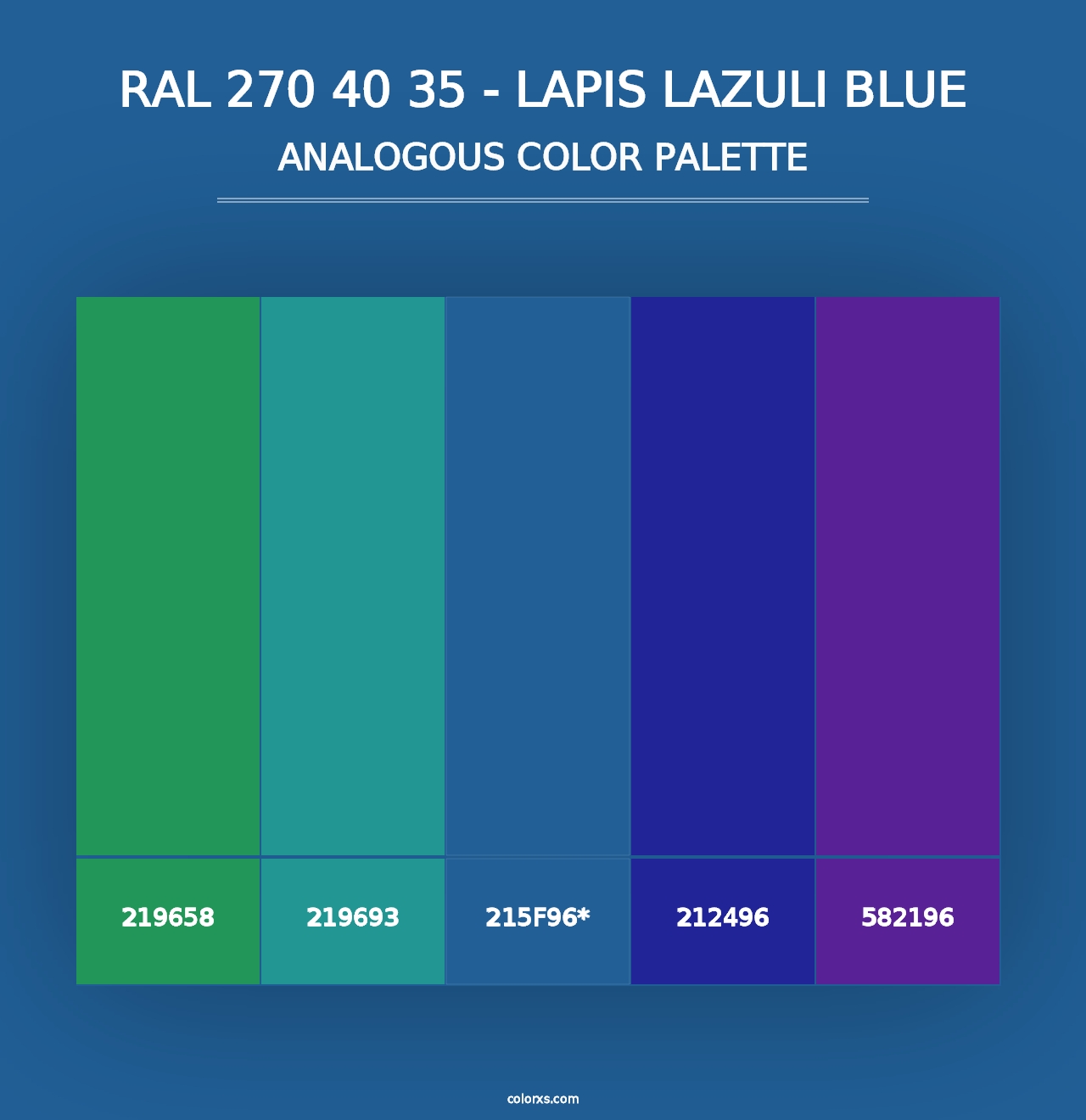 RAL 270 40 35 - Lapis Lazuli Blue - Analogous Color Palette