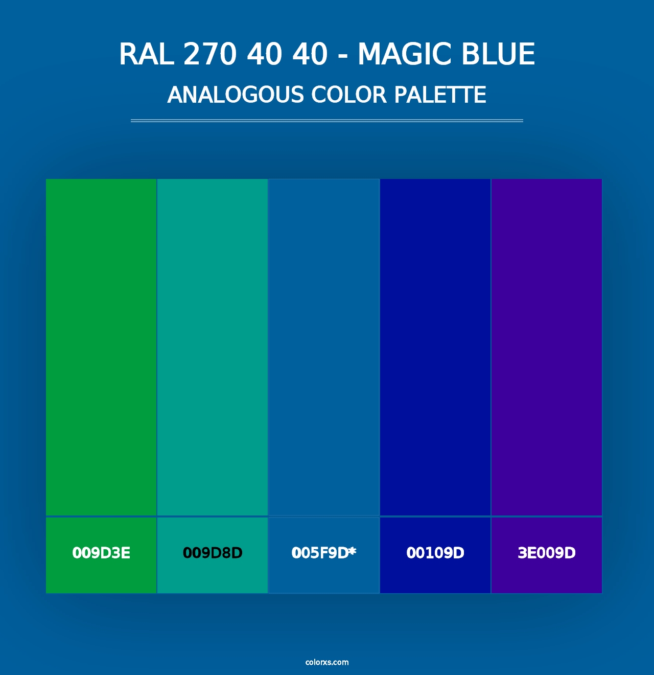 RAL 270 40 40 - Magic Blue - Analogous Color Palette