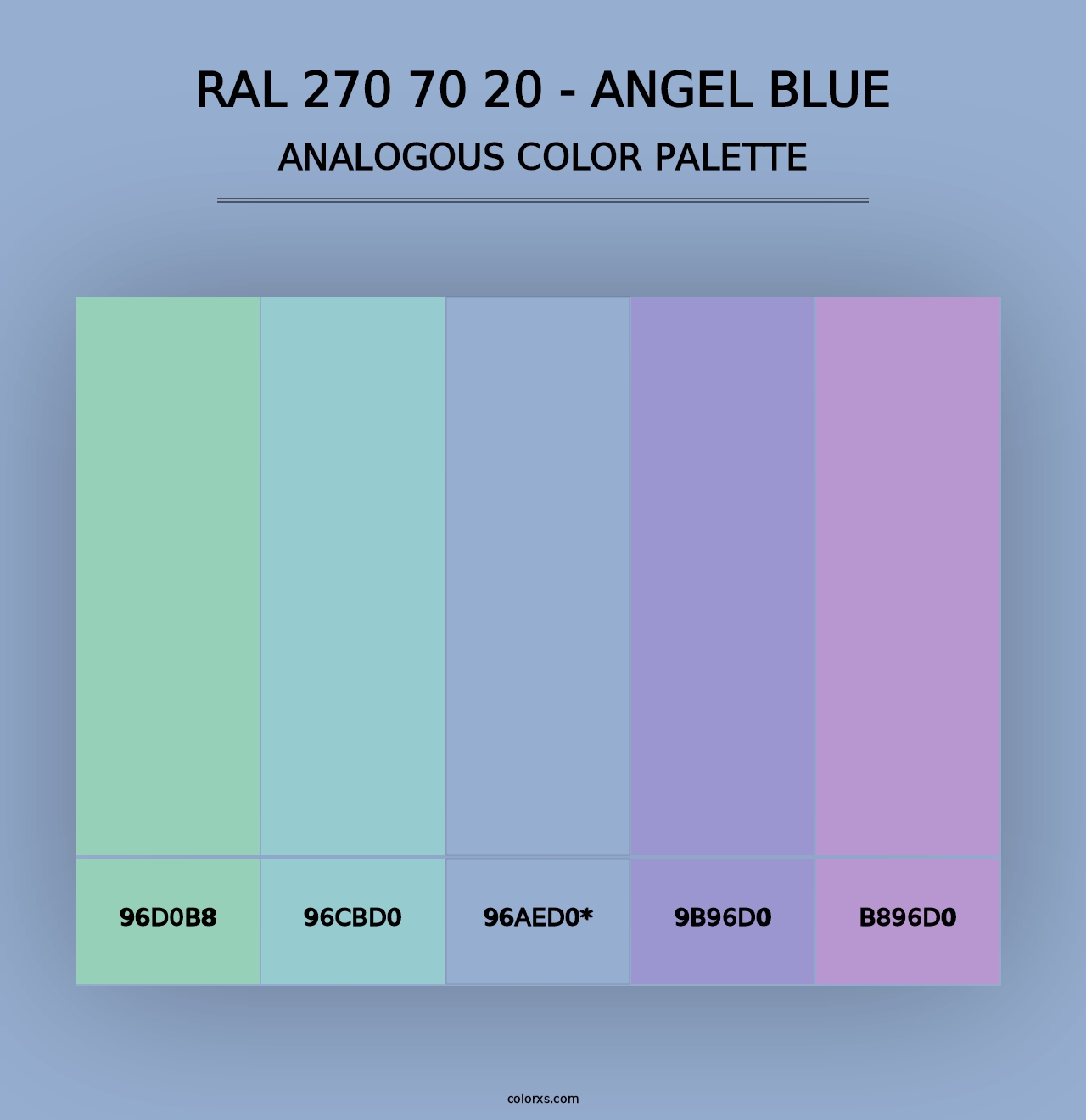 RAL 270 70 20 - Angel Blue - Analogous Color Palette