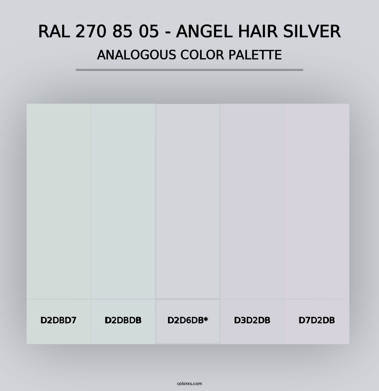 RAL 270 85 05 - Angel Hair Silver - Analogous Color Palette