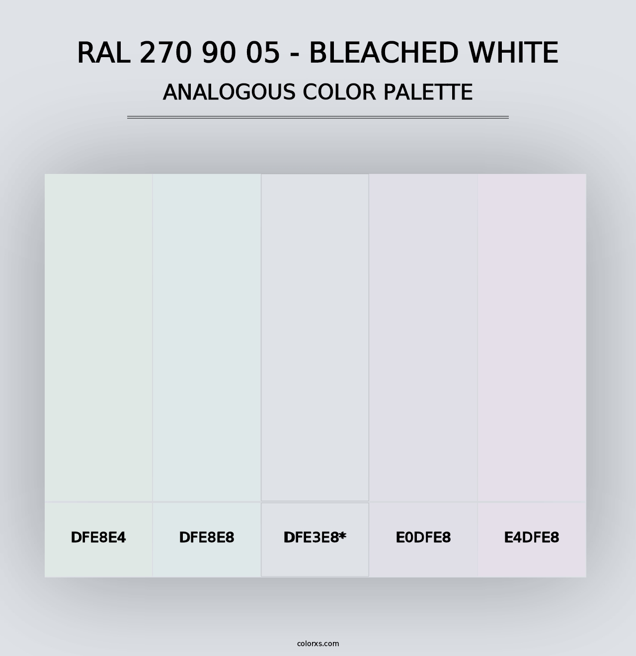 RAL 270 90 05 - Bleached White - Analogous Color Palette