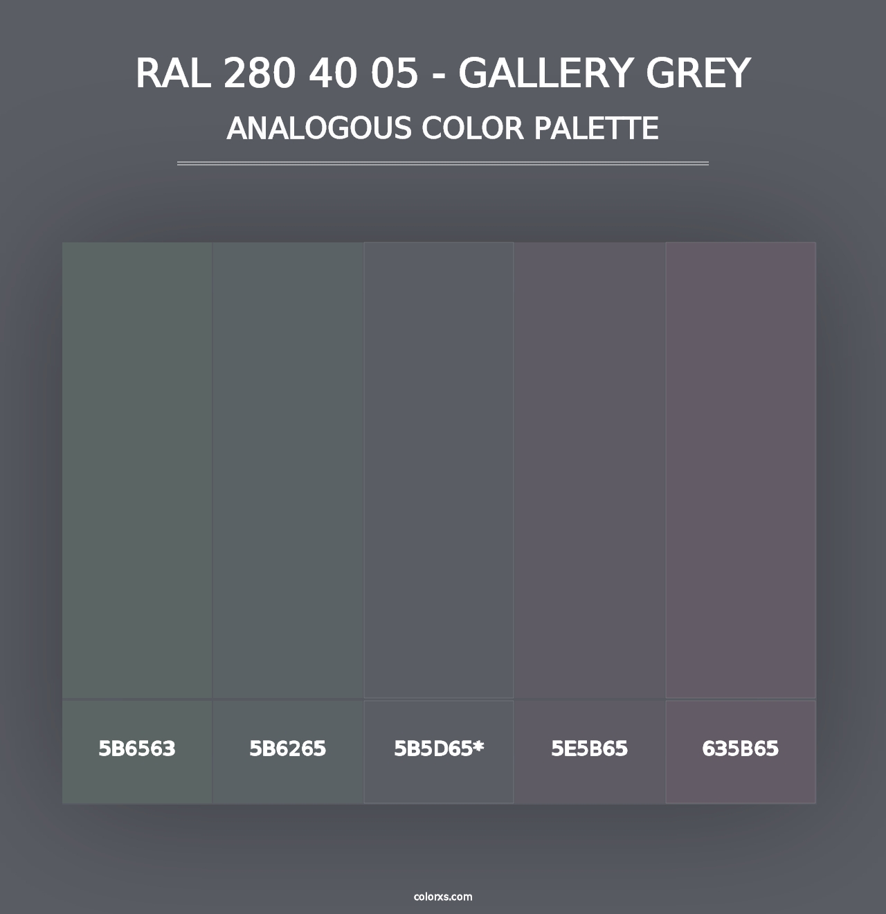 RAL 280 40 05 - Gallery Grey - Analogous Color Palette