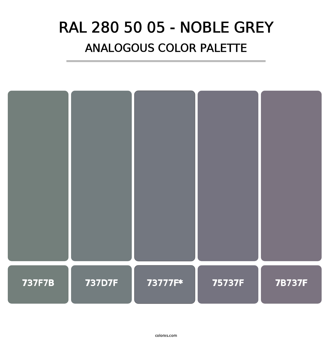 RAL 280 50 05 - Noble Grey - Analogous Color Palette