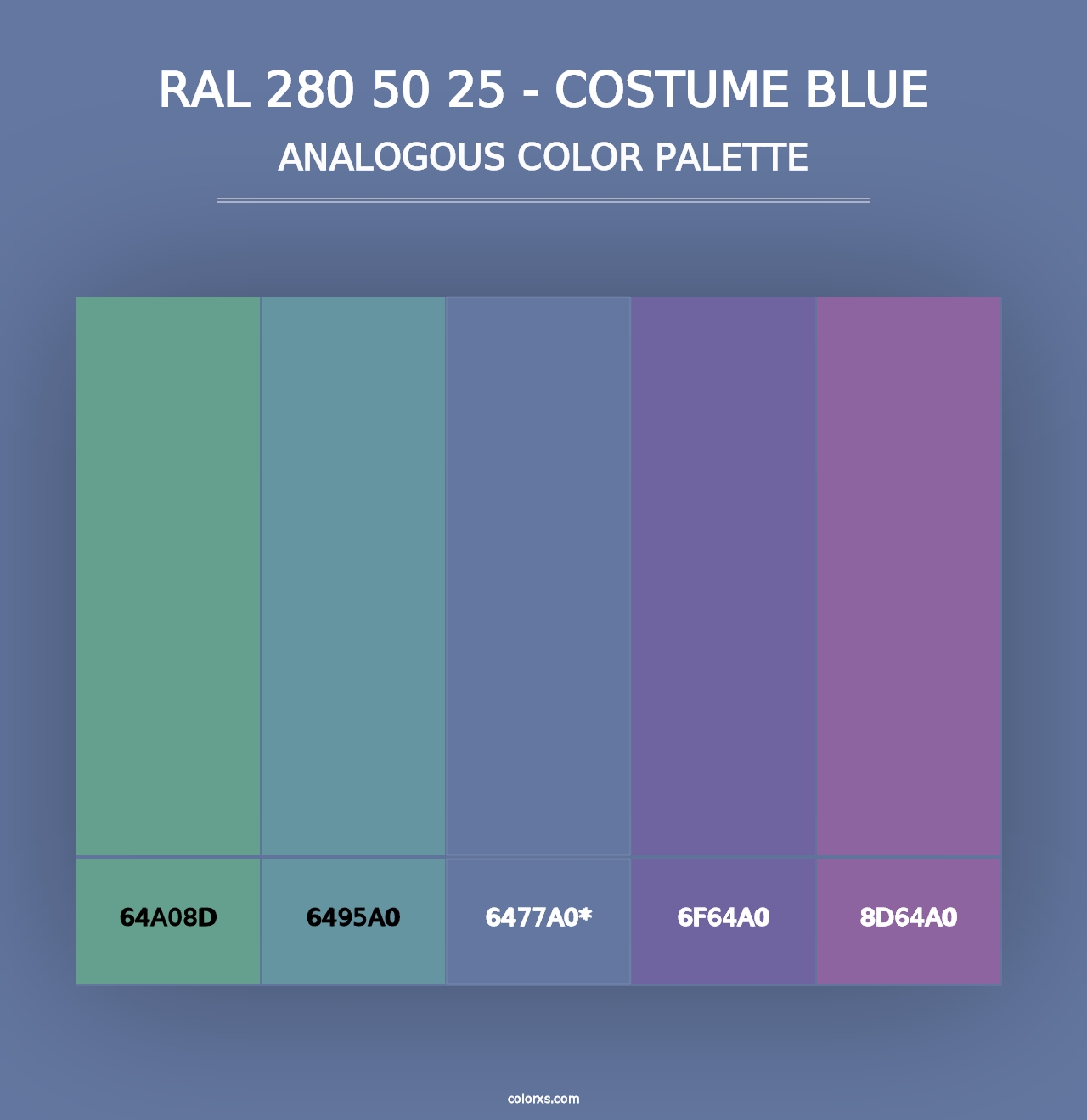 RAL 280 50 25 - Costume Blue - Analogous Color Palette