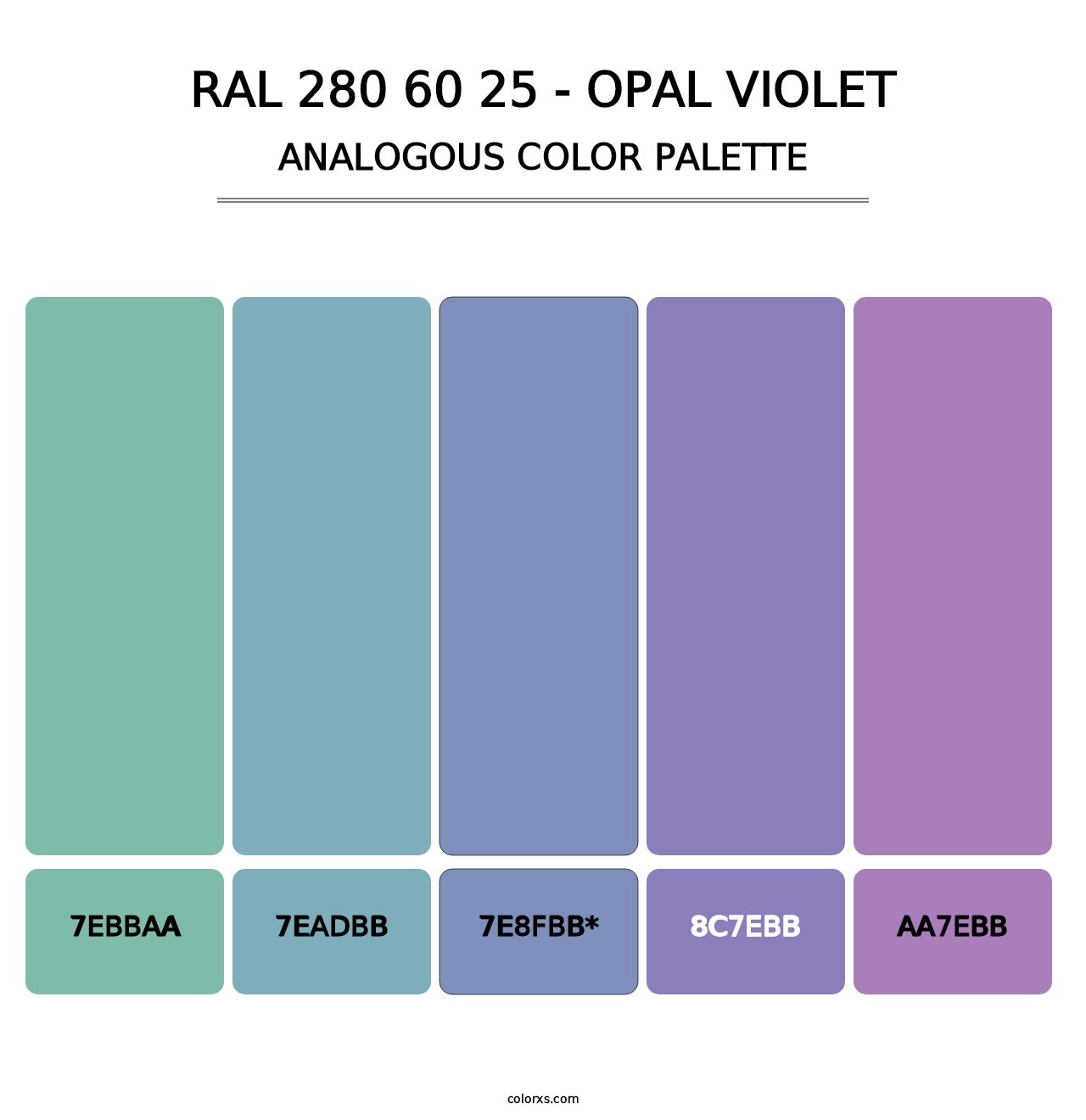 RAL 280 60 25 - Opal Violet - Analogous Color Palette