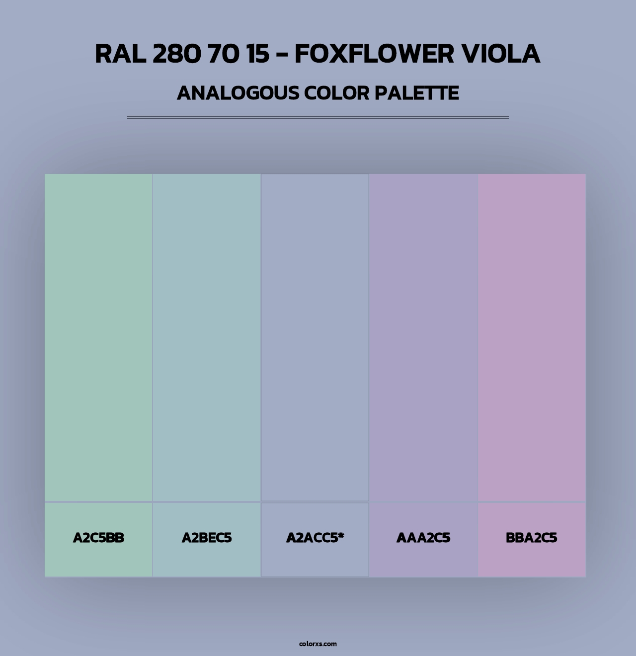 RAL 280 70 15 - Foxflower Viola - Analogous Color Palette