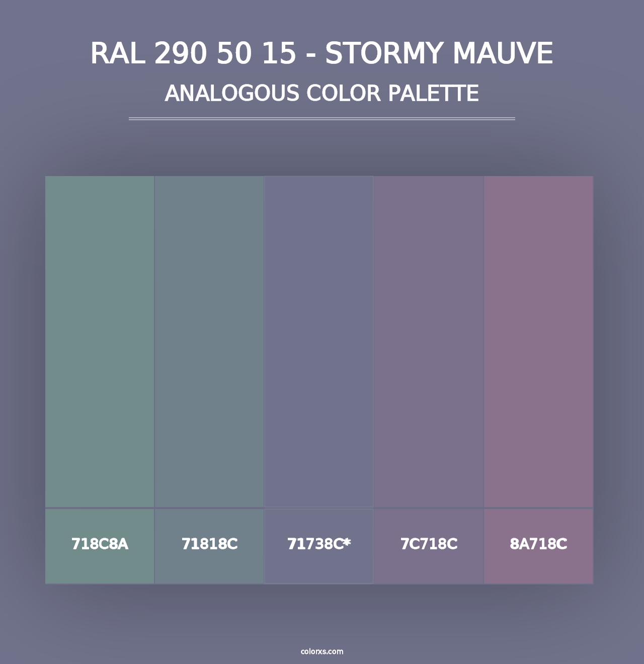 RAL 290 50 15 - Stormy Mauve - Analogous Color Palette