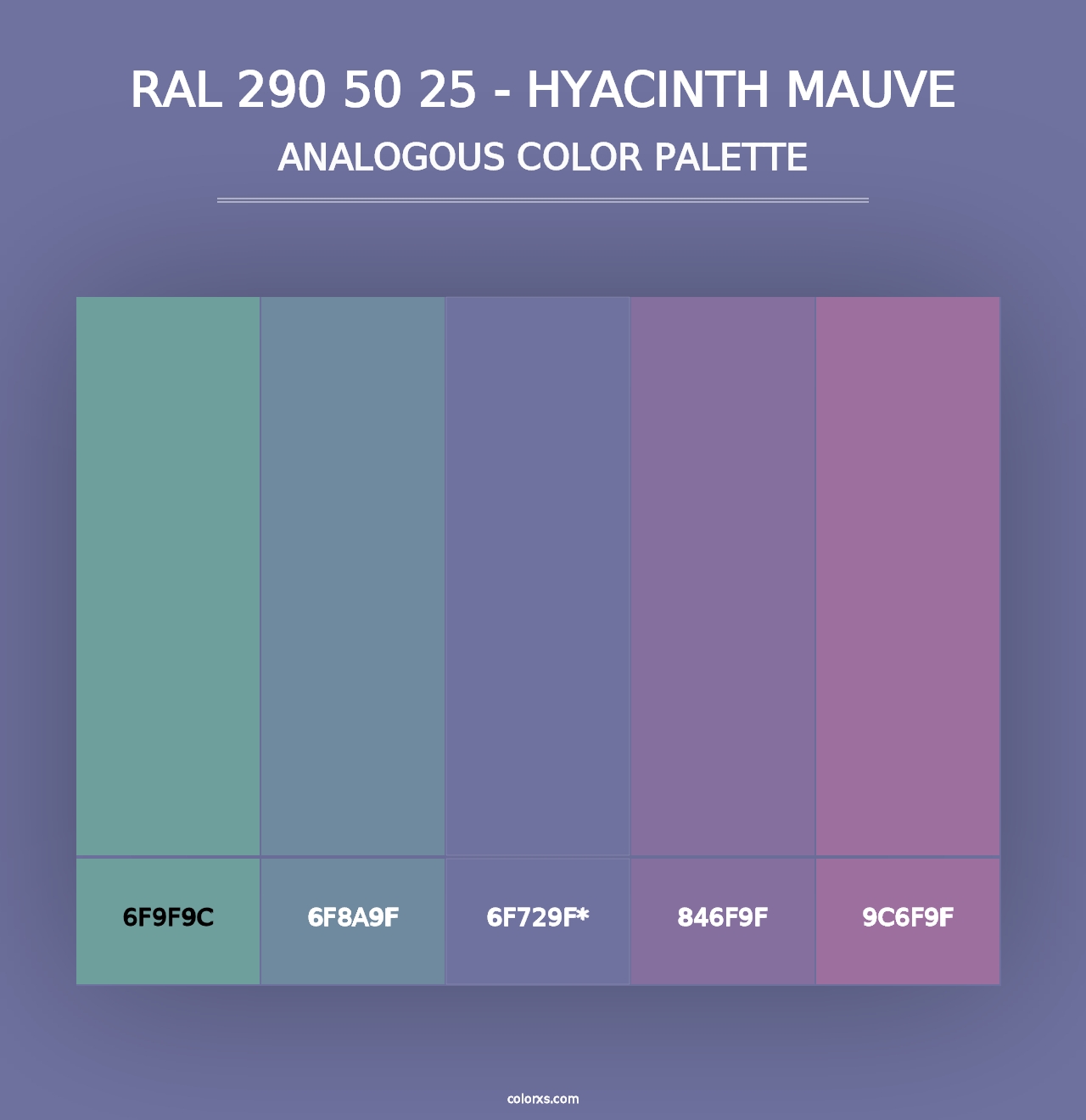 RAL 290 50 25 - Hyacinth Mauve - Analogous Color Palette