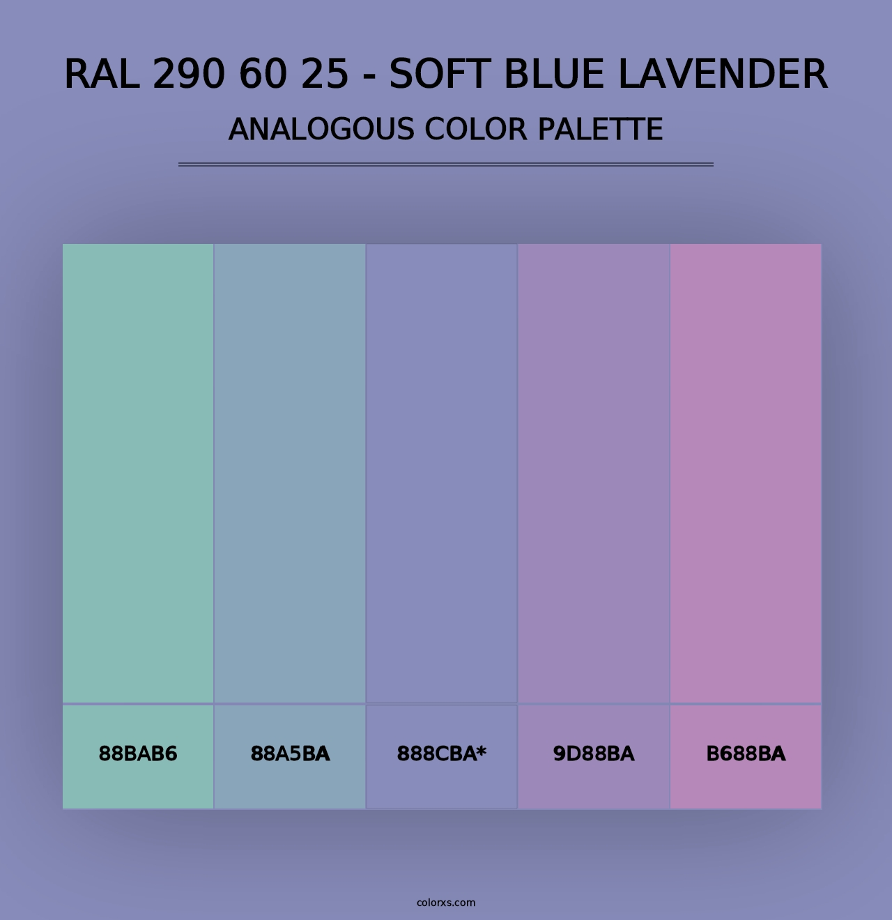 RAL 290 60 25 - Soft Blue Lavender - Analogous Color Palette