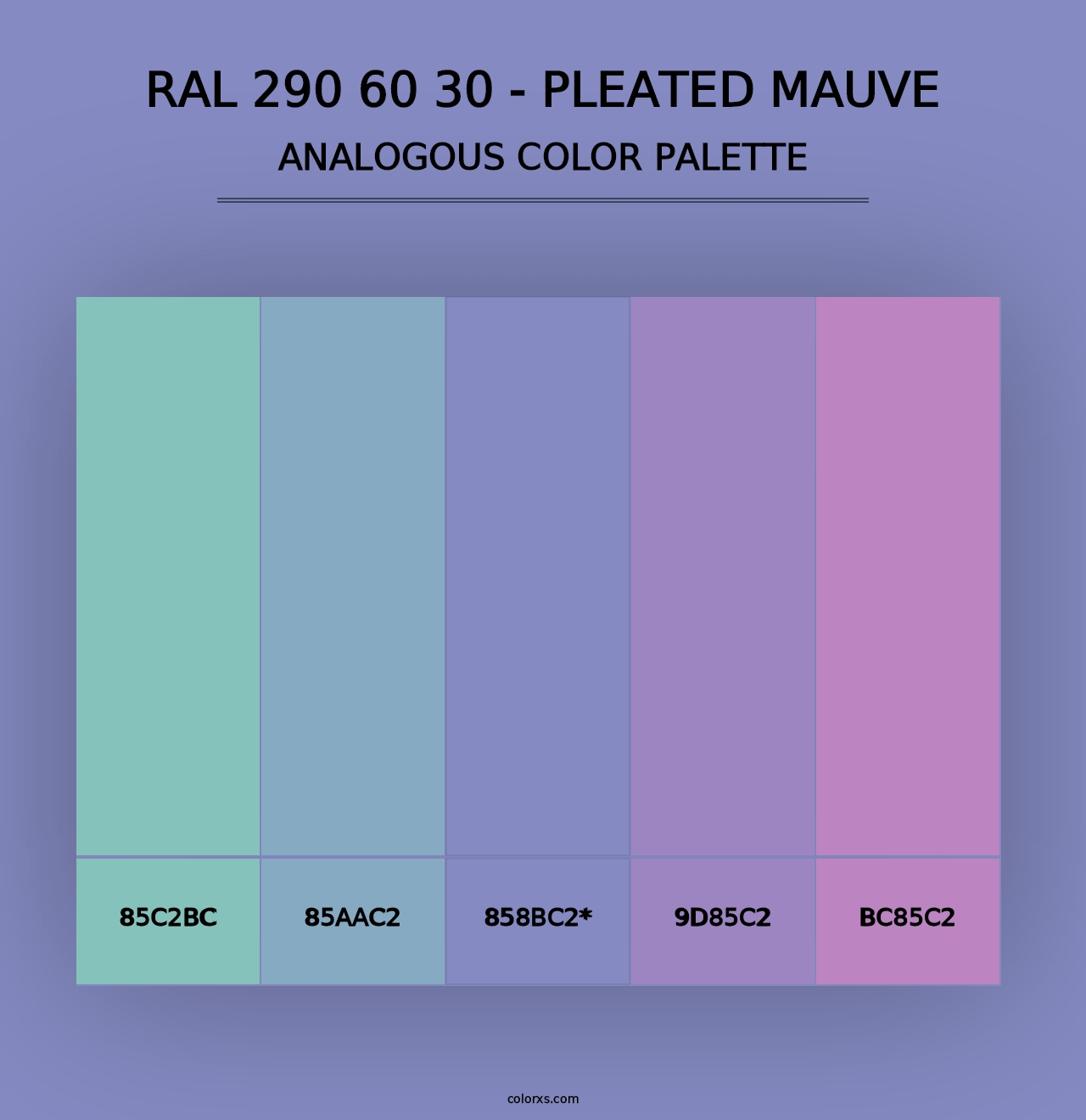 RAL 290 60 30 - Pleated Mauve - Analogous Color Palette