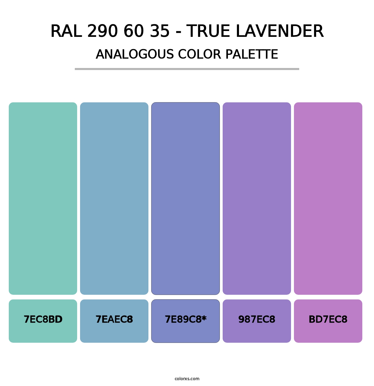 RAL 290 60 35 - True Lavender - Analogous Color Palette