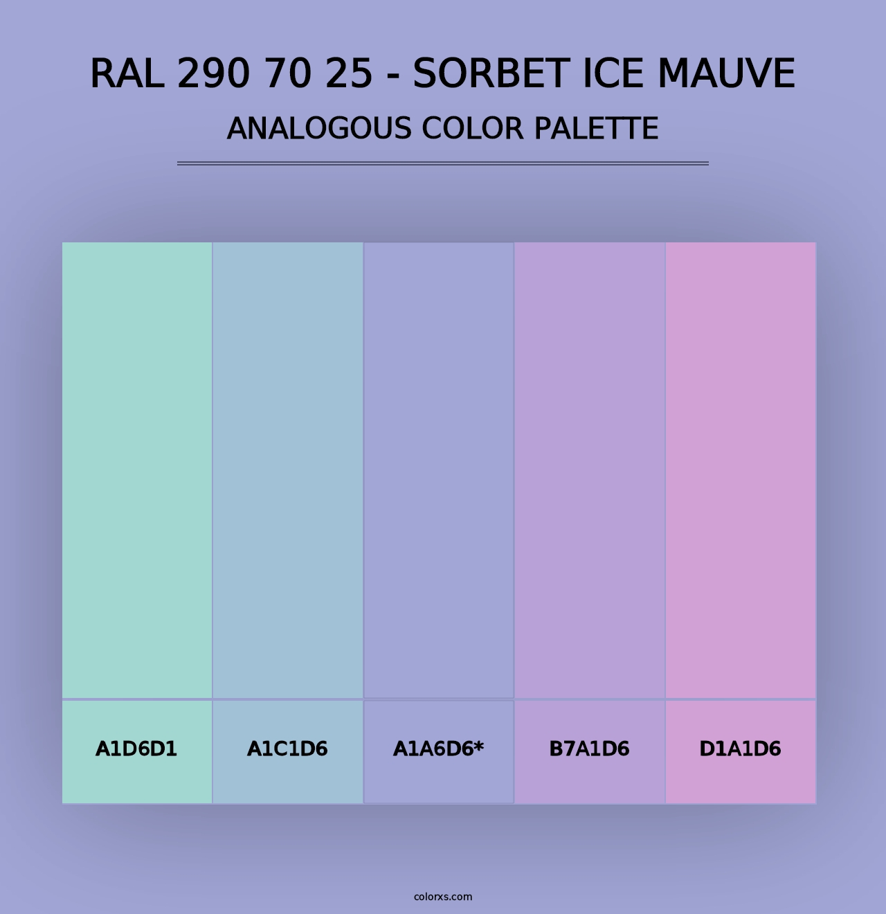 RAL 290 70 25 - Sorbet Ice Mauve - Analogous Color Palette