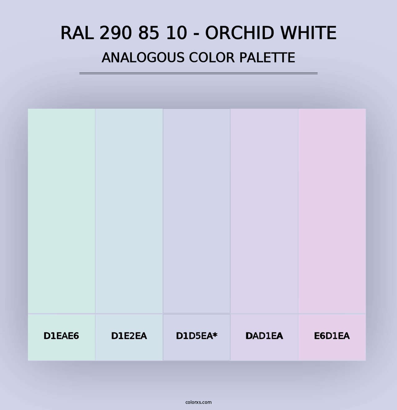 RAL 290 85 10 - Orchid White - Analogous Color Palette