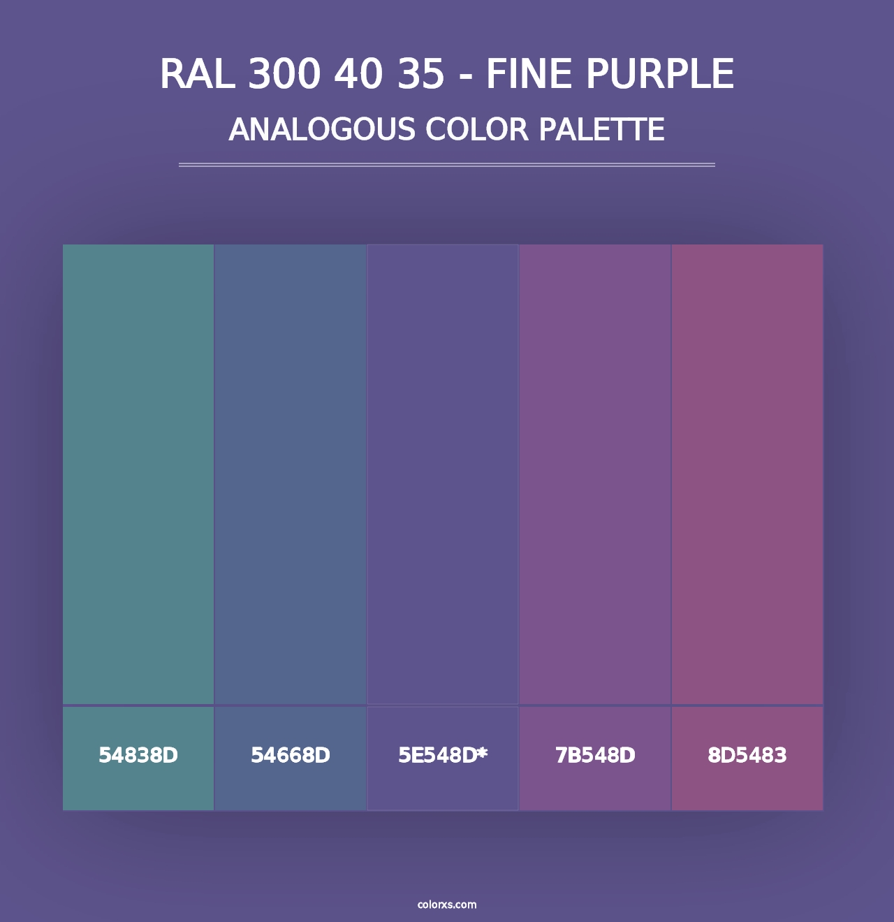 RAL 300 40 35 - Fine Purple - Analogous Color Palette