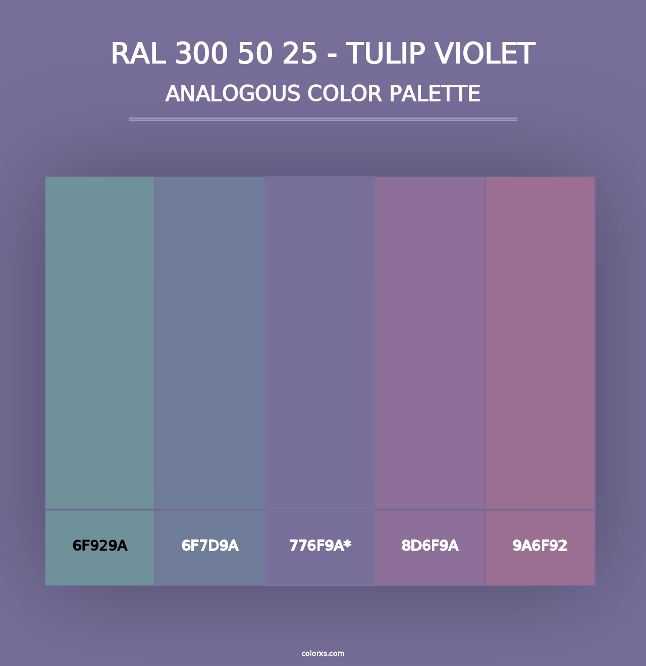 RAL 300 50 25 - Tulip Violet - Analogous Color Palette