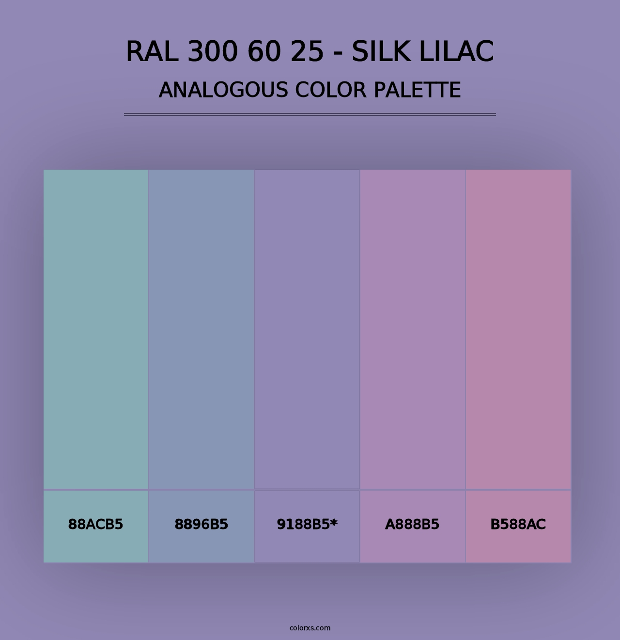 RAL 300 60 25 - Silk Lilac - Analogous Color Palette