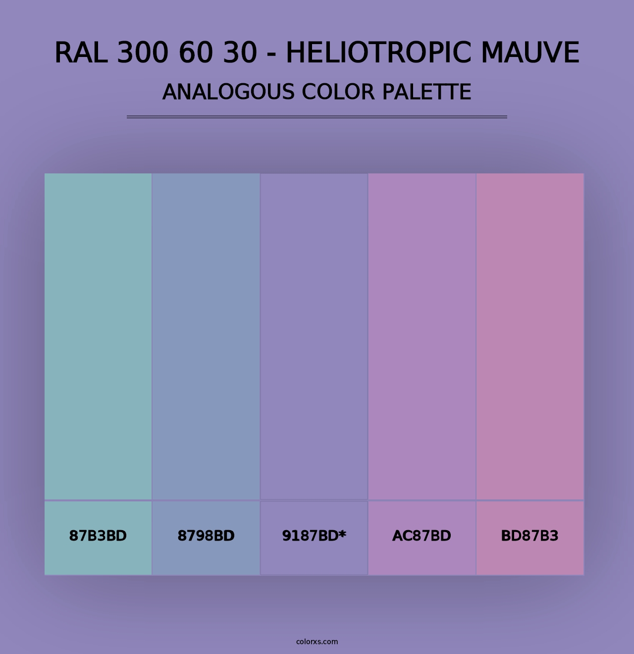 RAL 300 60 30 - Heliotropic Mauve - Analogous Color Palette