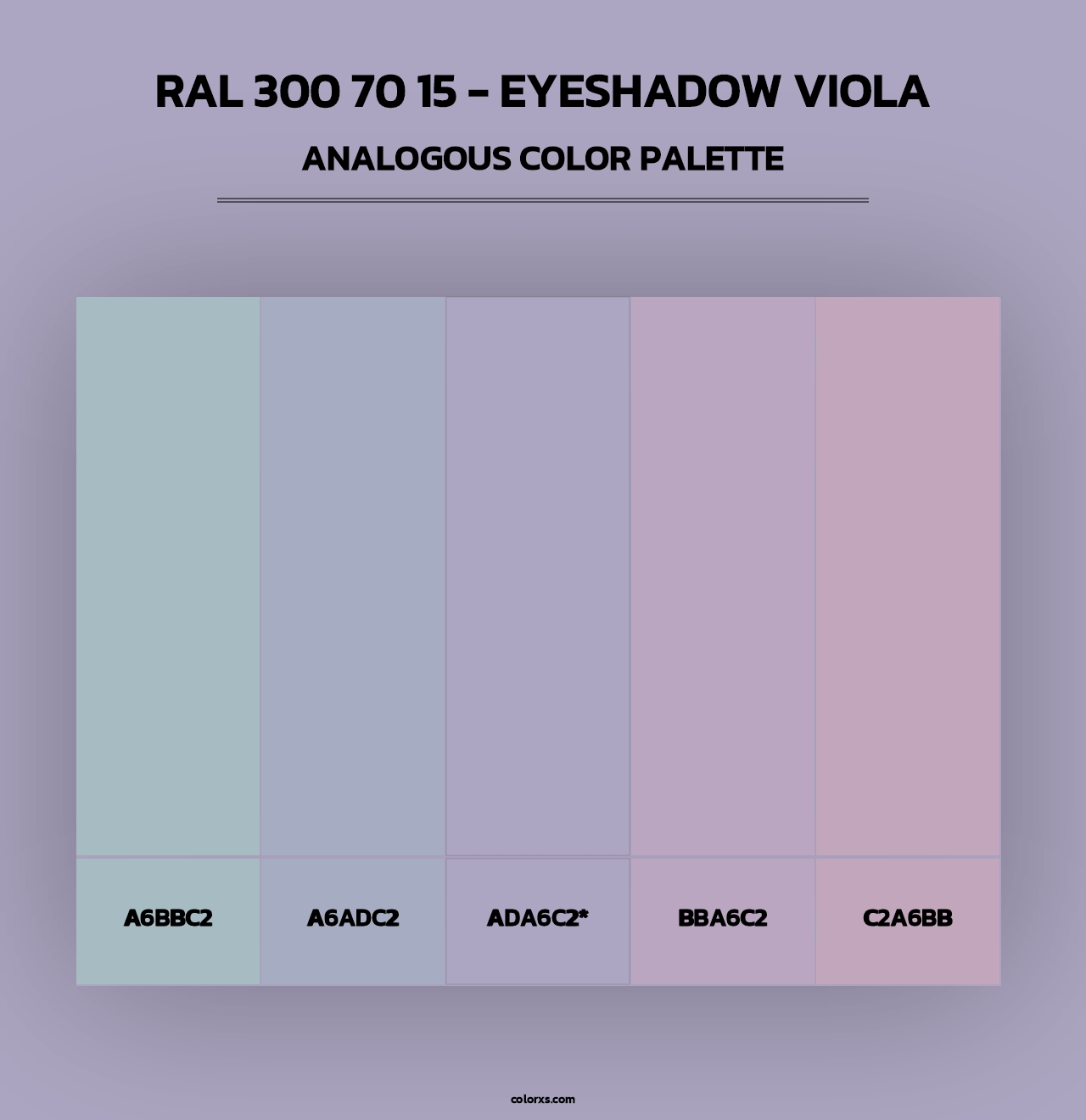 RAL 300 70 15 - Eyeshadow Viola - Analogous Color Palette