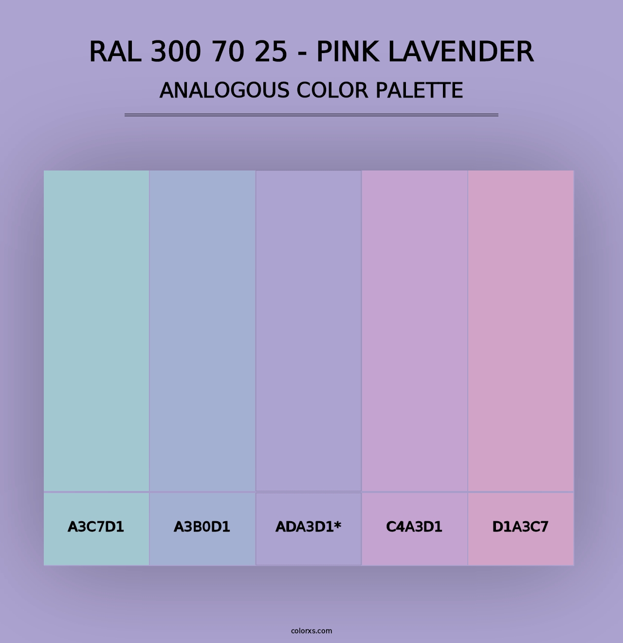 RAL 300 70 25 - Pink Lavender - Analogous Color Palette