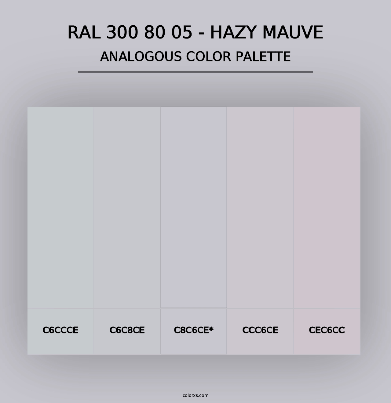 RAL 300 80 05 - Hazy Mauve - Analogous Color Palette