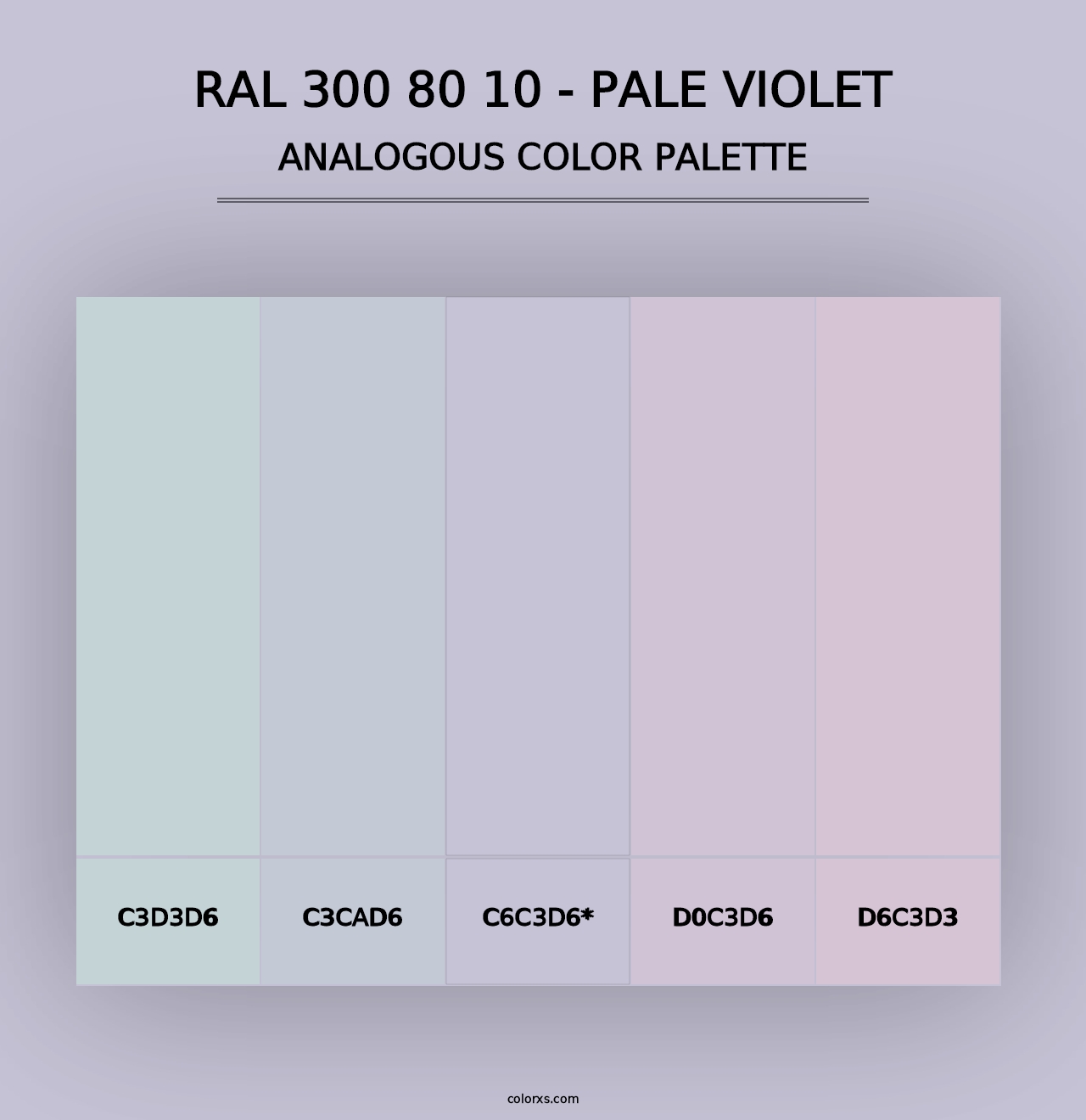 RAL 300 80 10 - Pale Violet - Analogous Color Palette