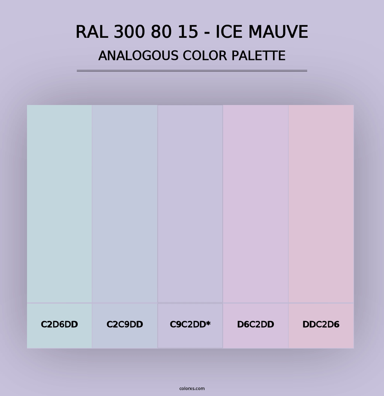 RAL 300 80 15 - Ice Mauve - Analogous Color Palette