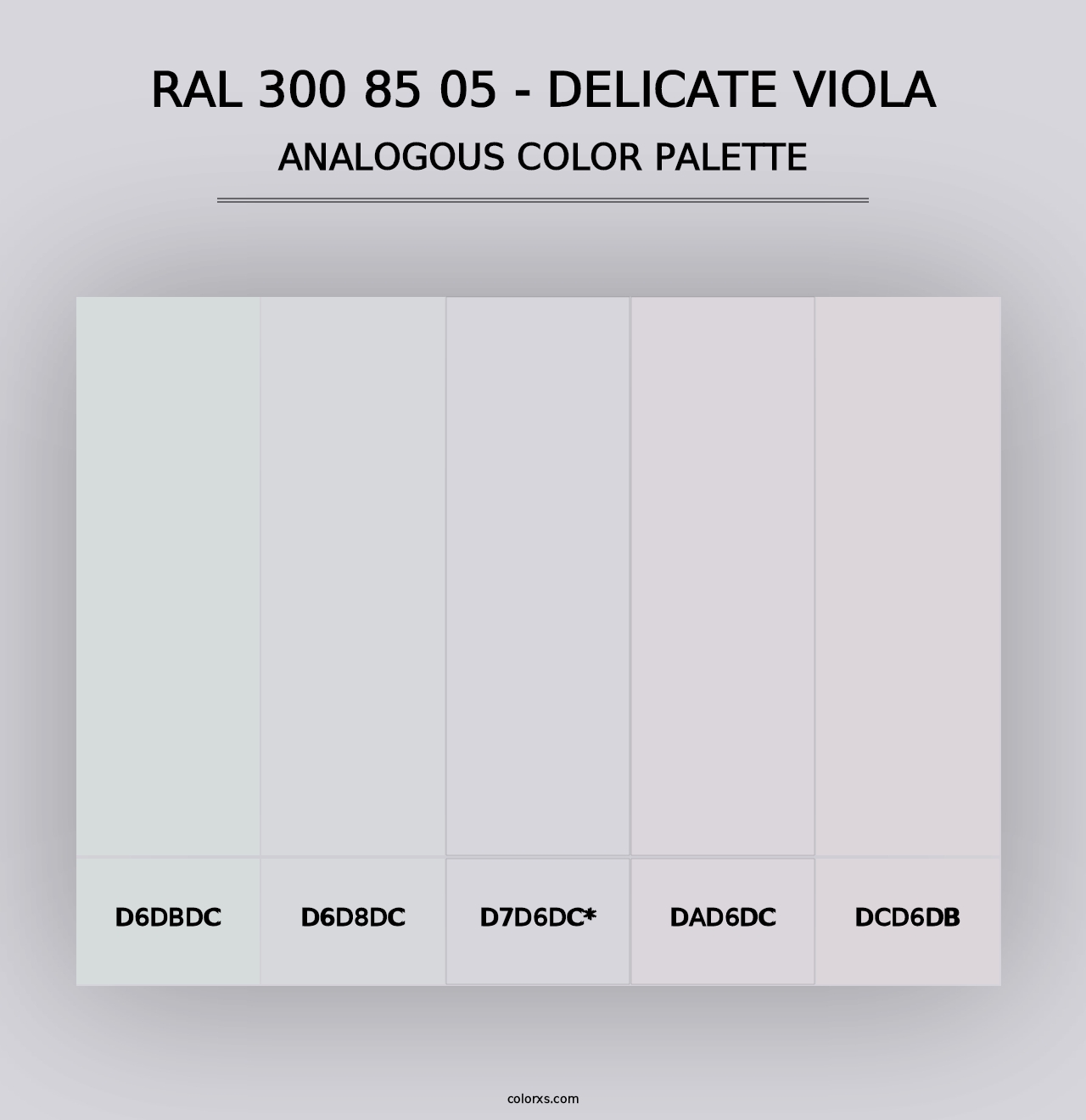 RAL 300 85 05 - Delicate Viola - Analogous Color Palette